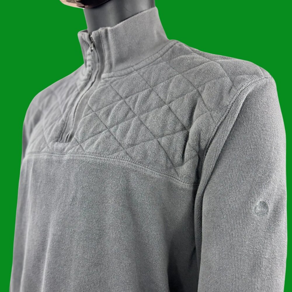 VTG Timberland Men’s Fort River Quarter Zip Pullover – Tornado Grey